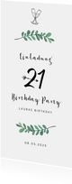 Einladungskarte 21. Geburtstag Birthday Party