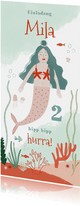 Einladungskarte Meerjungfrauen Geburtstag