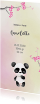 Geboortekaart-enkel Panda