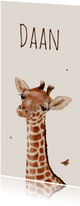 Geboortekaart Lieve kleine giraffe