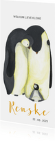 Geboortekaart pinguïn illustratie