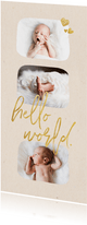 Geburtskarte Fotocollage Hello world