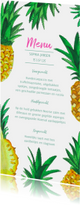 Menukaart tropisch 21 diner ananas