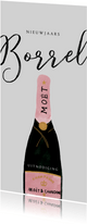 Uitnodiging nieuwjaarsborrel champagne