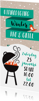 Uitnodiging winter kerst BBQ en Grill nieuwjaarsborrel