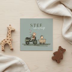 Geboortekaart hoera een broertje grote broer