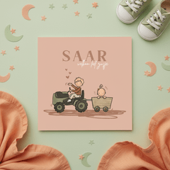Geboortekaart Hoera een zusje op de boerderij