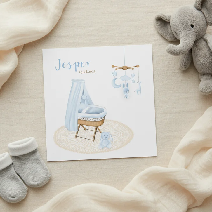 Geboorte wiegje jongen