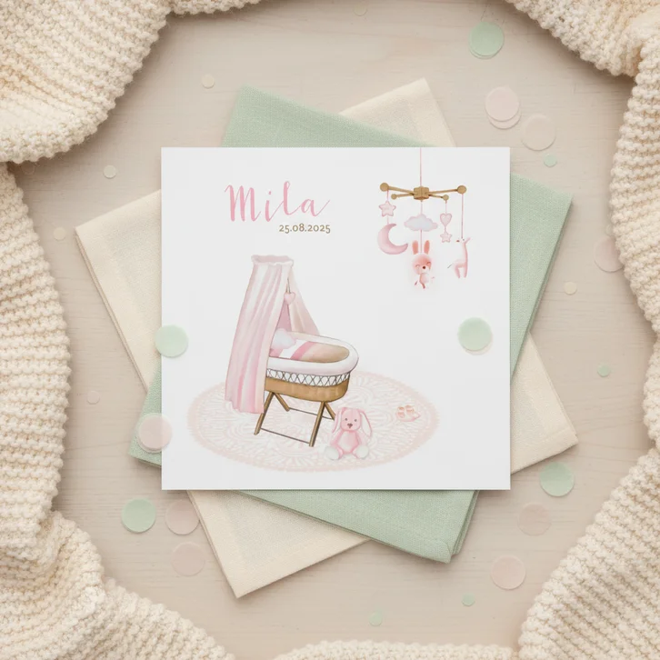 Geboorte wiegje riet