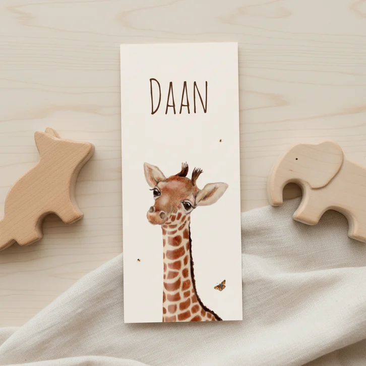 Geboortekaart Lieve kleine giraffe