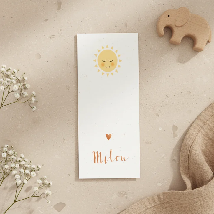 Geboortekaart ons zonnetje ben jij