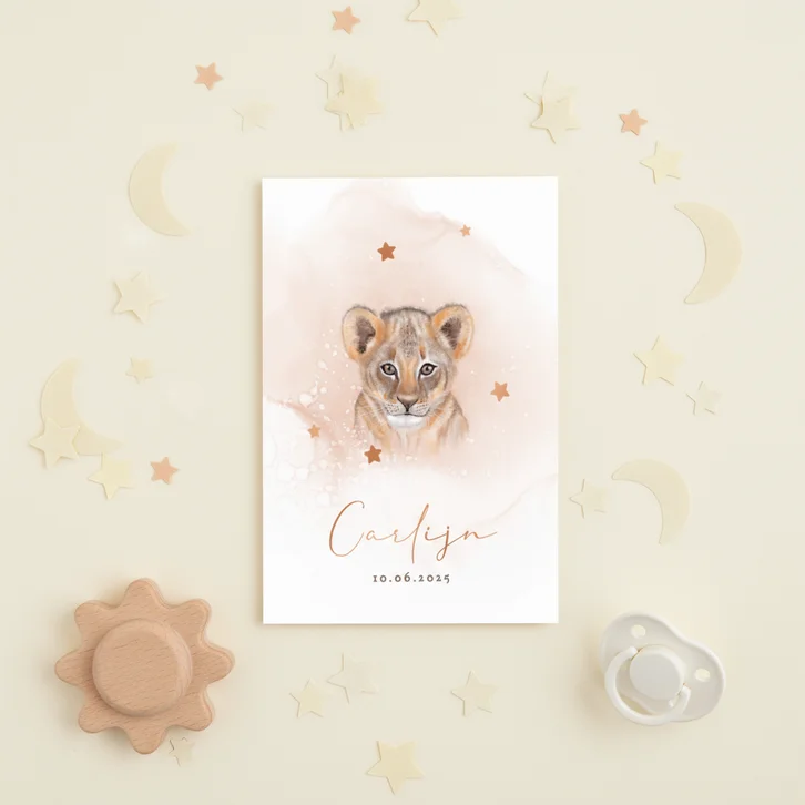 Geboortekaart welpje meisje