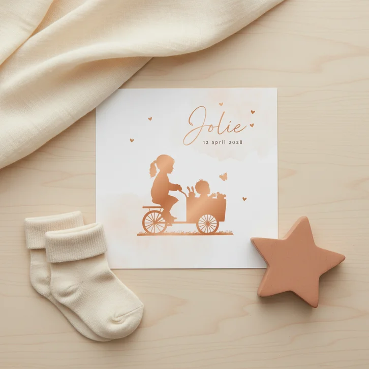 Geboortekaart zusje babyzus av