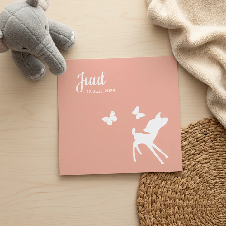 Geboortekaartje Bambi Silhouet