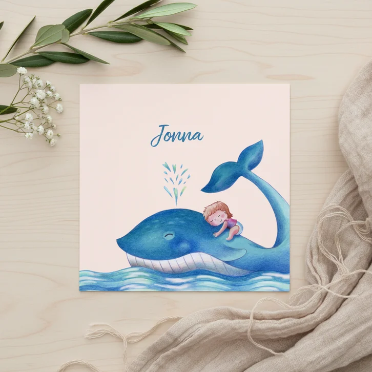 Geboortekaartje walvis meisje