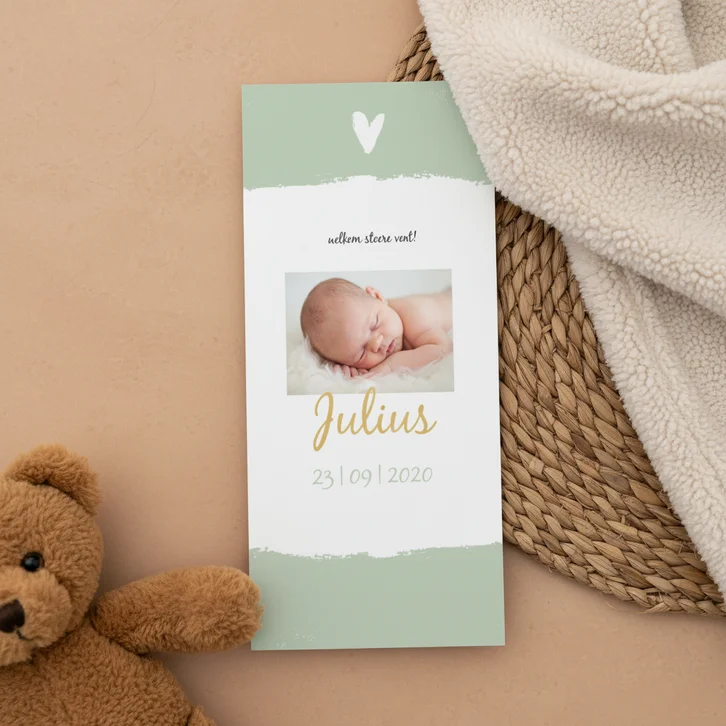 Groene brush strook en foto