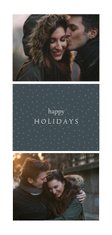 Fotokaart 'happy holidays' met foto's en stippen