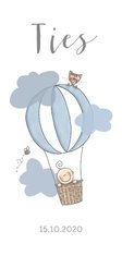 Geboortekaartje luchtballon jongen