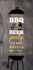 Hippe Uitnodiging Houtlook BBQ & BEER feest