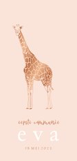 Hippe uitnodiging lijntekening giraf foliedruk
