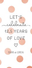 Jubileumkaart 'Let's celebrate 12,5 years of love' 