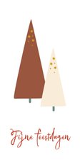 Kerstkaart met kerstbomen illustratie