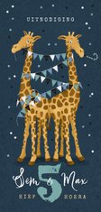 Kinderfeestje giraf feest tweeling confetti slingers