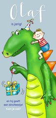 Kinderfeestje - jongetje met dinosaurus