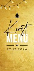 Menukaart goud VIP kerstmenu kerstdiner