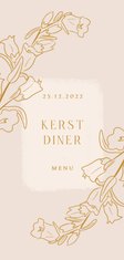 Menukaart voor de kerst romantisch stijlvol