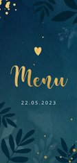 Stijlvolle botanische menukaart