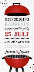 Uitnodiging bbq barbecue grill feestje tuinfeest