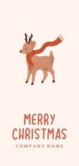 Zakelijke kerstkaart met illustratie van een hertje