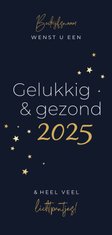 Zakelijke nieuwjaarskaart gouden sterretjes 2025