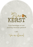 Kerstkaart lief schattig roodborstje eekhoorn sneeuw winter Achterkant