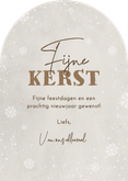 Kerstkaart schattig egeltje in de sneeuw kerstmuts Achterkant