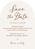 Save the Date boogkaart bohemian bloemen gras romantisch Achterkant
