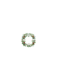 Trouwkaart save the date krans rozen met kersttakken Achterkant