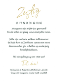 Wave uitnodigingskaart huwelijksjubileum 60 jaar foto Achterkant