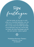 Zakelijke kerstkaart makelaardij huis sneeuwbol home Achterkant