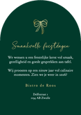 Zakelijke kerstkaart restaurant horeca kerstboom borden Achterkant