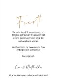 50 Jaar getrouwd uitnodiging jubileum feest verf 3