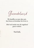 Aquarel condoleancekaart met boeket roze bloemen 3
