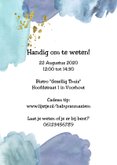 Babyshower uitnodiging | Aquarel blauw 2