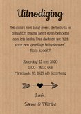 Babyshower uitnodiging ooievaar roze 3