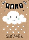 Babyshower uitnodiging wolkje hartjes  2