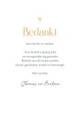 Bedankkaart bruiloft botanisch eucalyptus foto goud 3