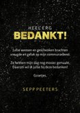 Bedankkaart communie stoer jongen spetters goud fotocollage 3