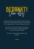 Bedankkaart goud waard gouden typo modern hartje 3