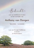 Bedankkaart heidelandschap met regenboog 3
